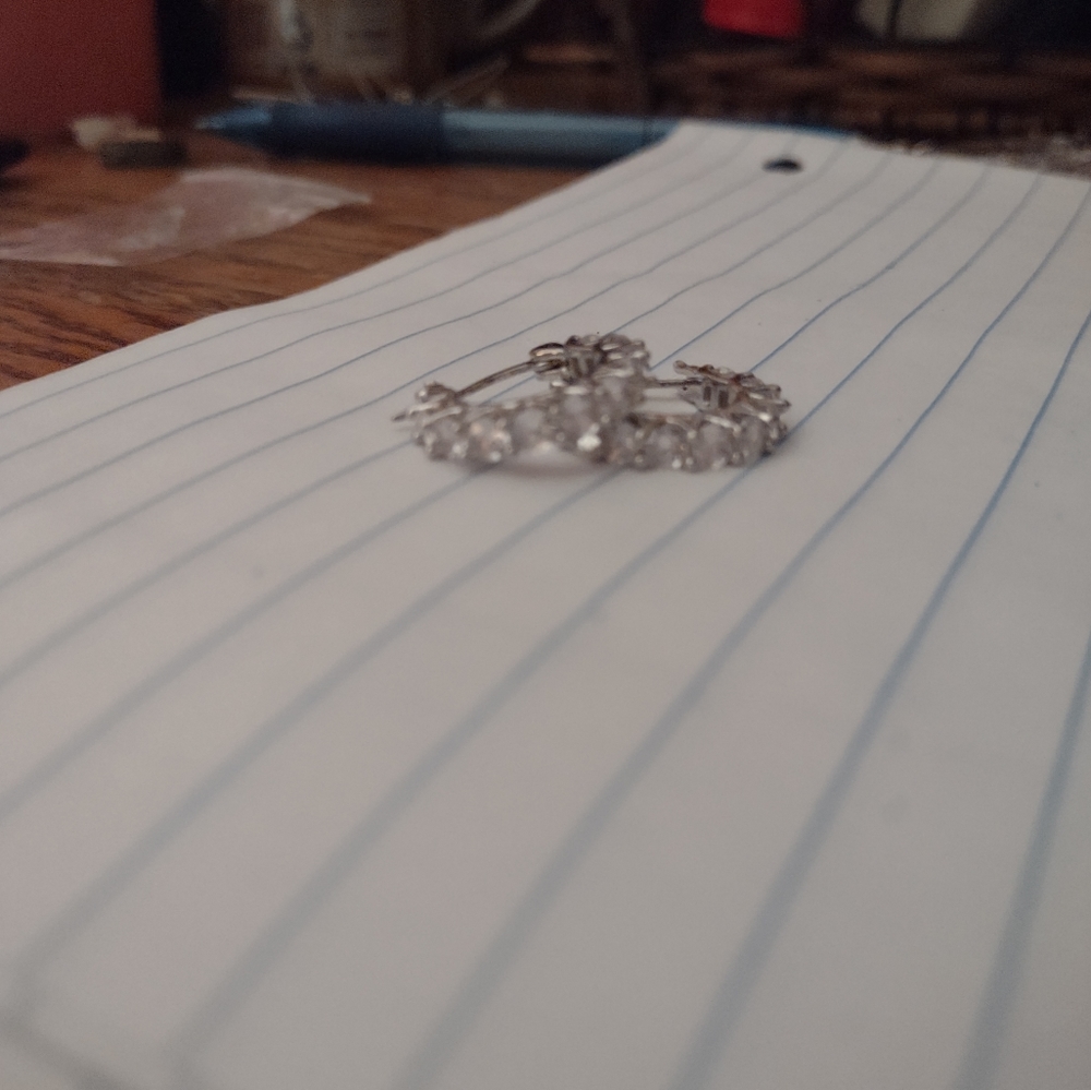 CZ hoop earrings
